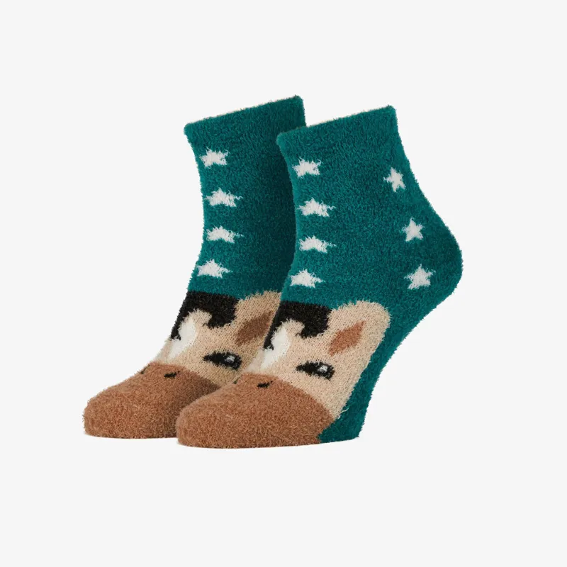 LeMieux Mini Fluffy Character Socks - Spruce